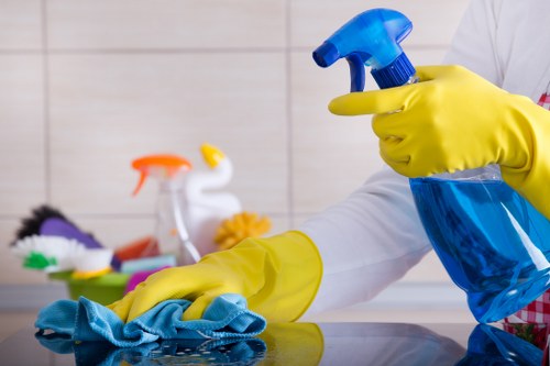 Deep cleaning treatment removing stains from a fabric sofa in SW14
